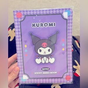NWT Kuromi sticky notes memo pad
